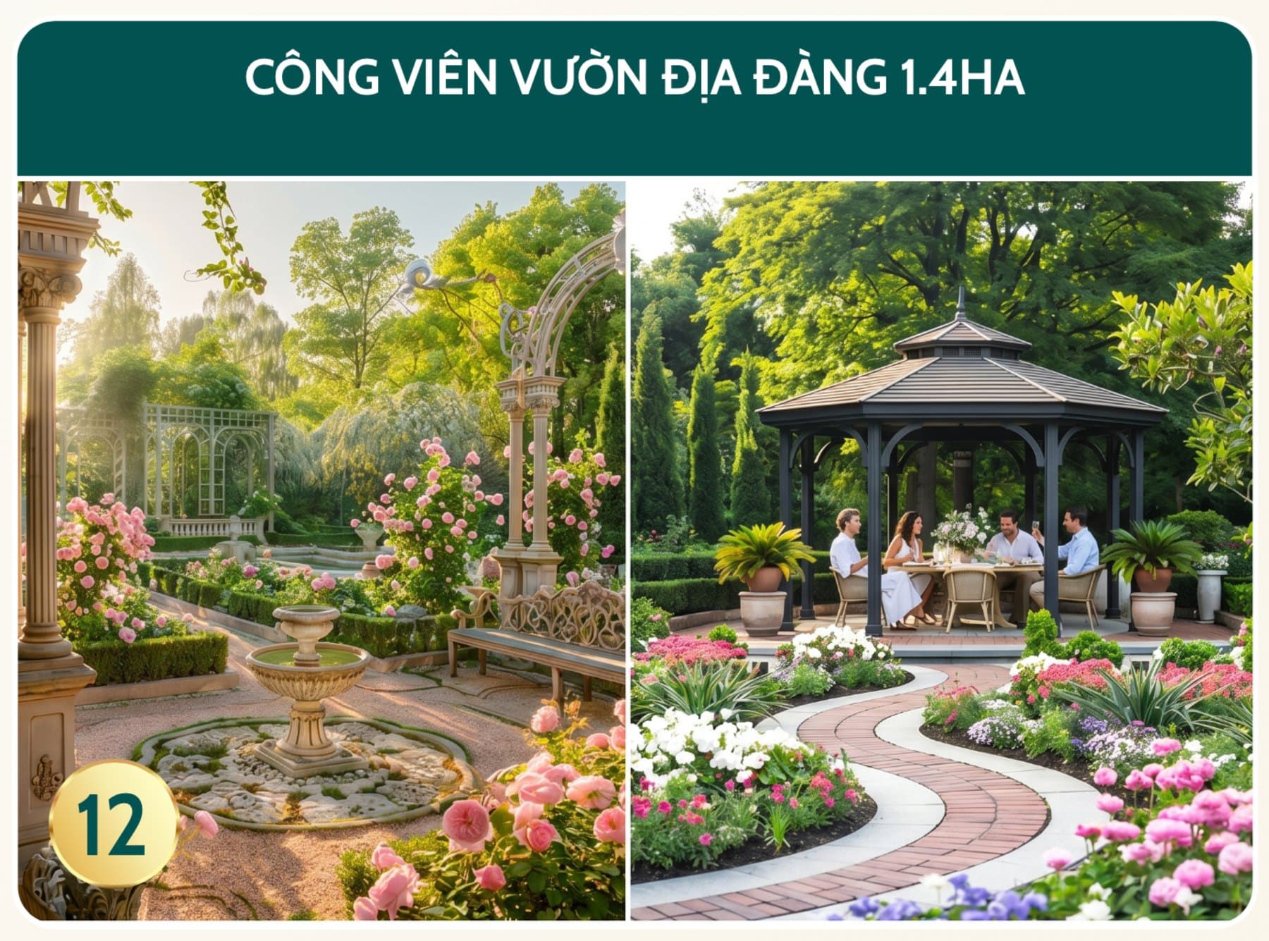 Công viên Vườn Địa Đàng — 1,4 ha, phối cảnh do chủ đầu tư phát hành